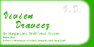 vivien dravecz business card